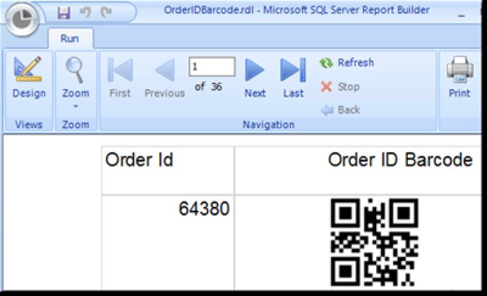 Native SSRS Barcode Generator