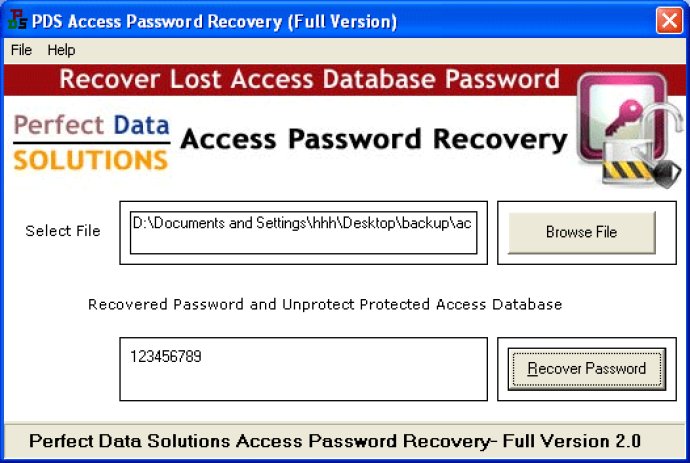 Access DB Password Recovery