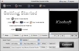 iCoolsoft Video Converter for Mac