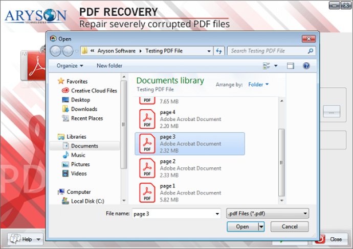Aryson PDF Recovery