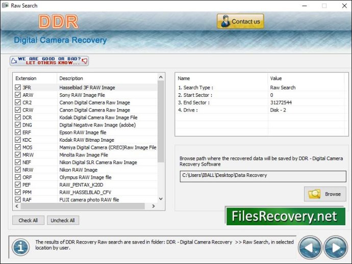 Camera Photo Files Recovery Software
