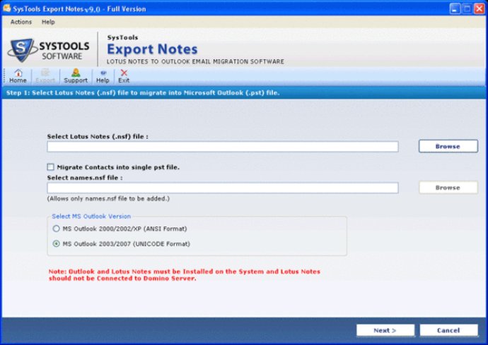 Convert Lotus Notes to Outlook Software