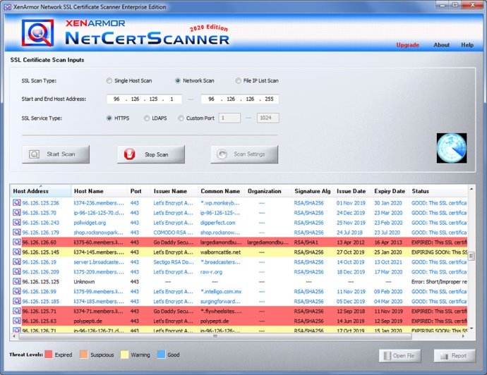 XenArmor Network SSL Certificate Scanner