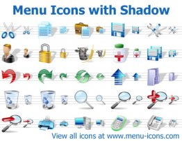 Menu Icons with Shadow