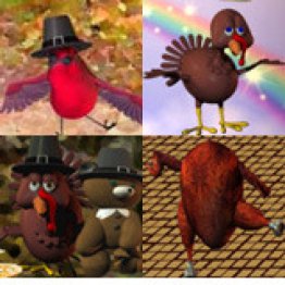Four Thanksgiving Screen Saver Set