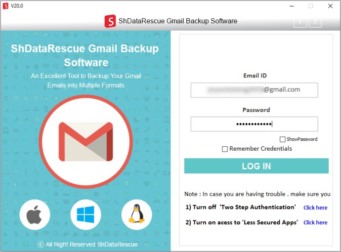 ShDataRescue Gmail Backup Tool