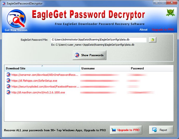 EagleGet Password Decryptor