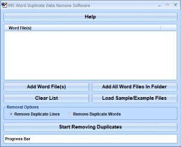 MS Word Duplicate Data Remove Software