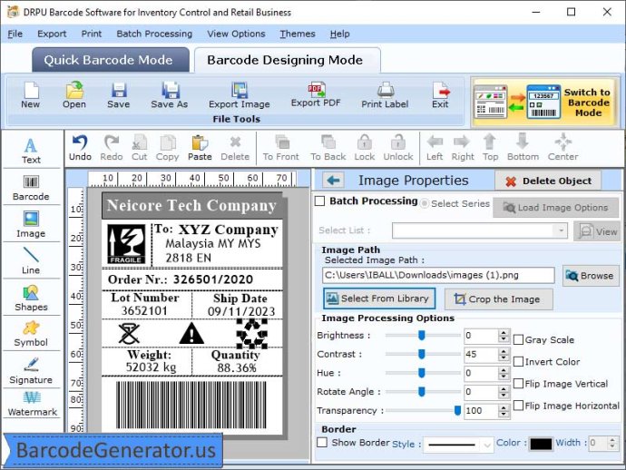 Inventory Barcode Generator Software
