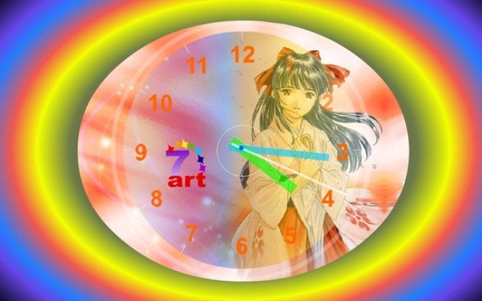 7art Anime Clock ScreenSaver