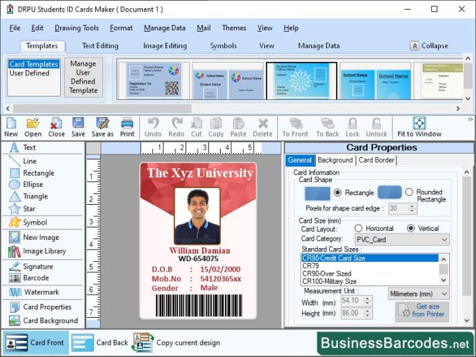 Mass Student ID Card Generating Tool