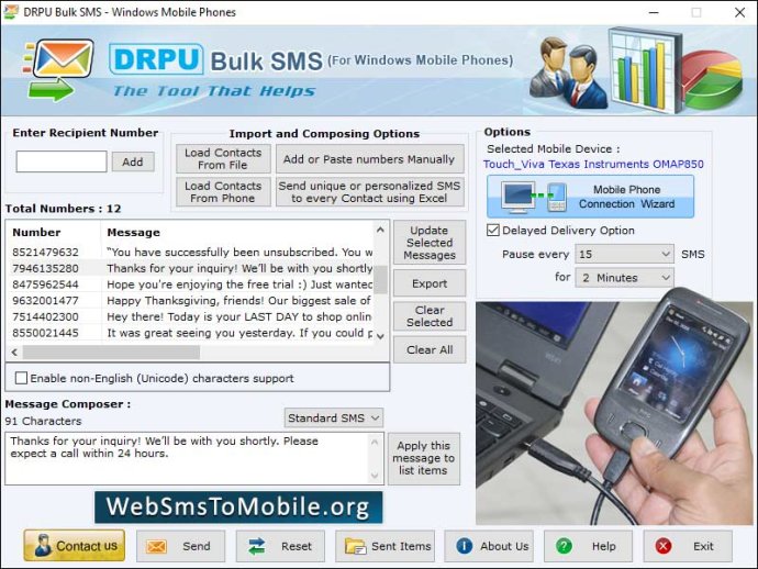 Web SMS Windows Mobile Web SMS Windows Mobile