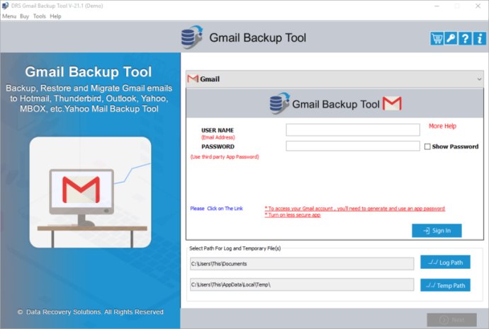 DRS Gmail Backup Tool