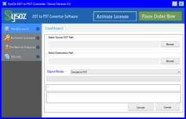 SysOZ OST to PST Converter Software