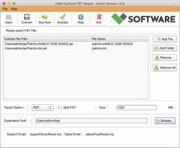 Outlook PST Repair Tool for macOS