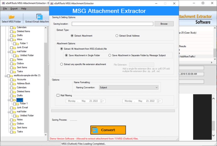 eSoftTools MSG Attachment Extractor eSoftTools MSG Attachment Extractor