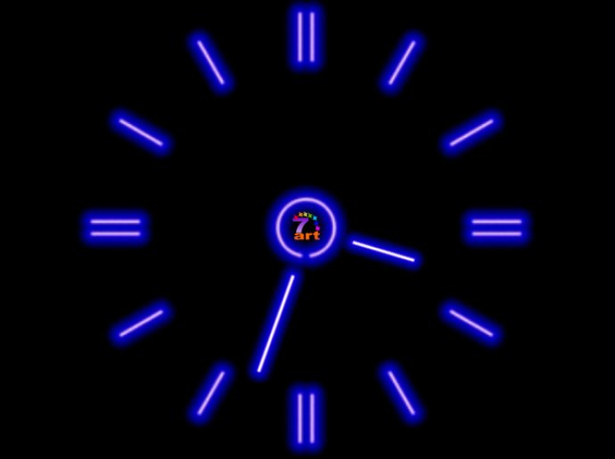 7art Fluorescent Clock ScreenSaver