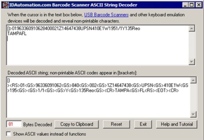 IDAutomation Barcode Scanner Decoder
