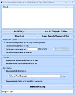 Remove Duplicate Lines & Words In Multiple Text Files Software