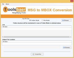 ToolsBaer MSG to MBOX Conversion
