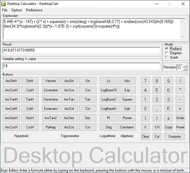 Desktop calculator - DesktopCalc Desktop calculator - DesktopCalc