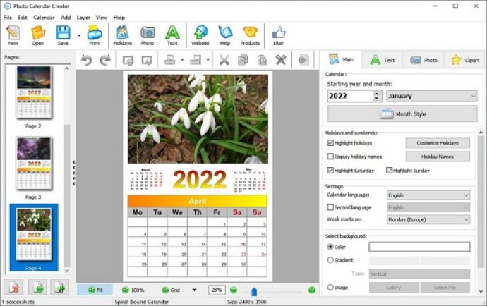 Photo Calendar Creator