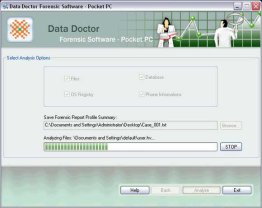 Pocket PC Forensic Analyzer